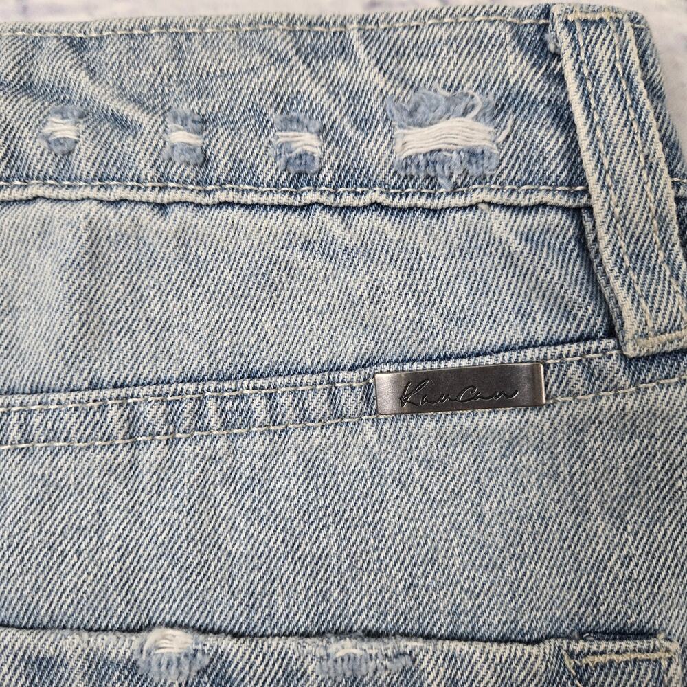 NWT KanCan Bella Denim Skirt Ripped Distressed Fray Hem Light Wash size XS - Picture 4 of 13